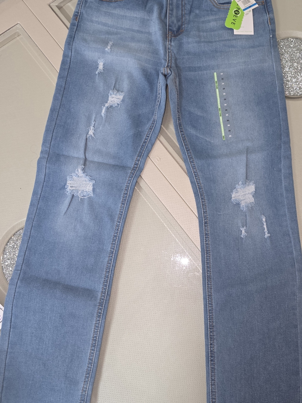 Ring of Fire Light Blue Distressed Kids Jeans